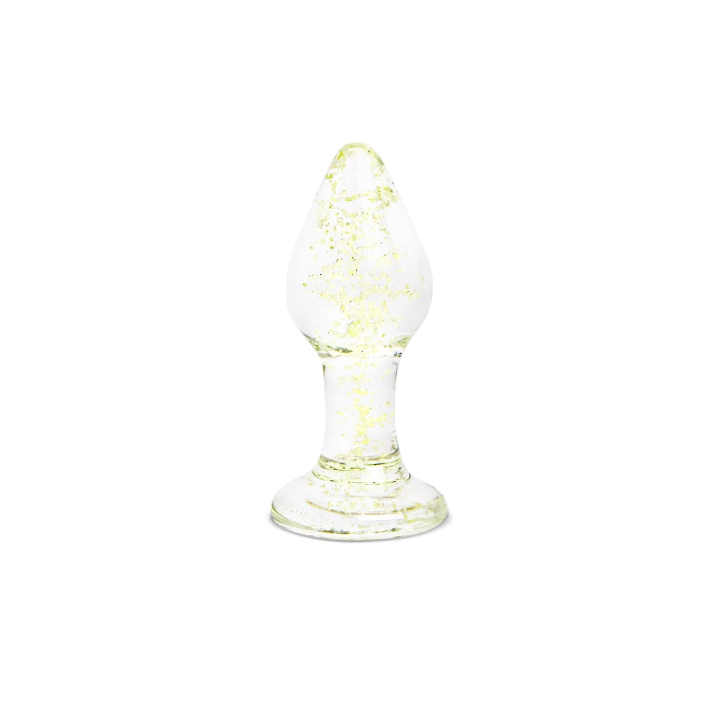 2.75" Glow In The Dark Tornado Glass Butt Plug