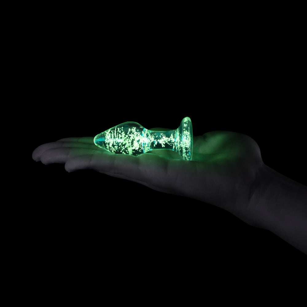 2.75" Glow In The Dark Tornado Glass Butt Plug