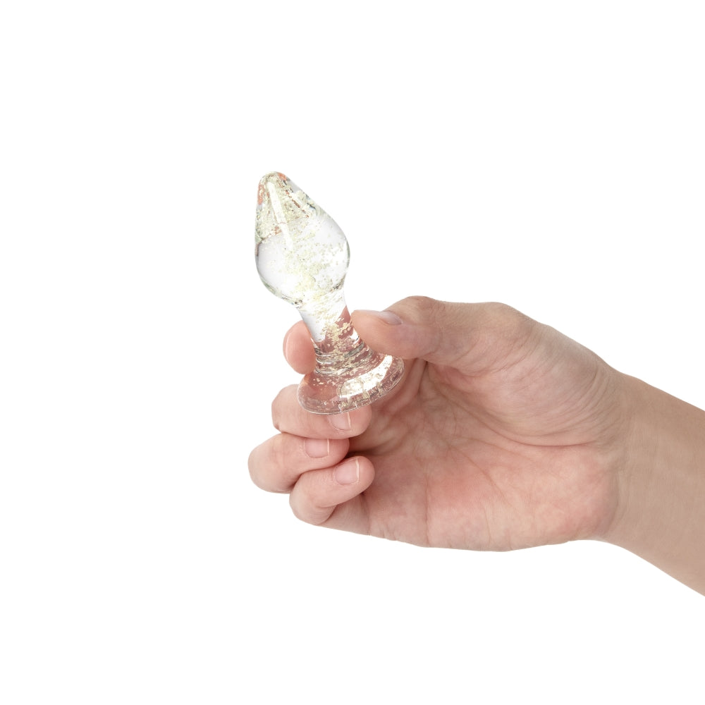 2.75" Glow In The Dark Tornado Glass Butt Plug