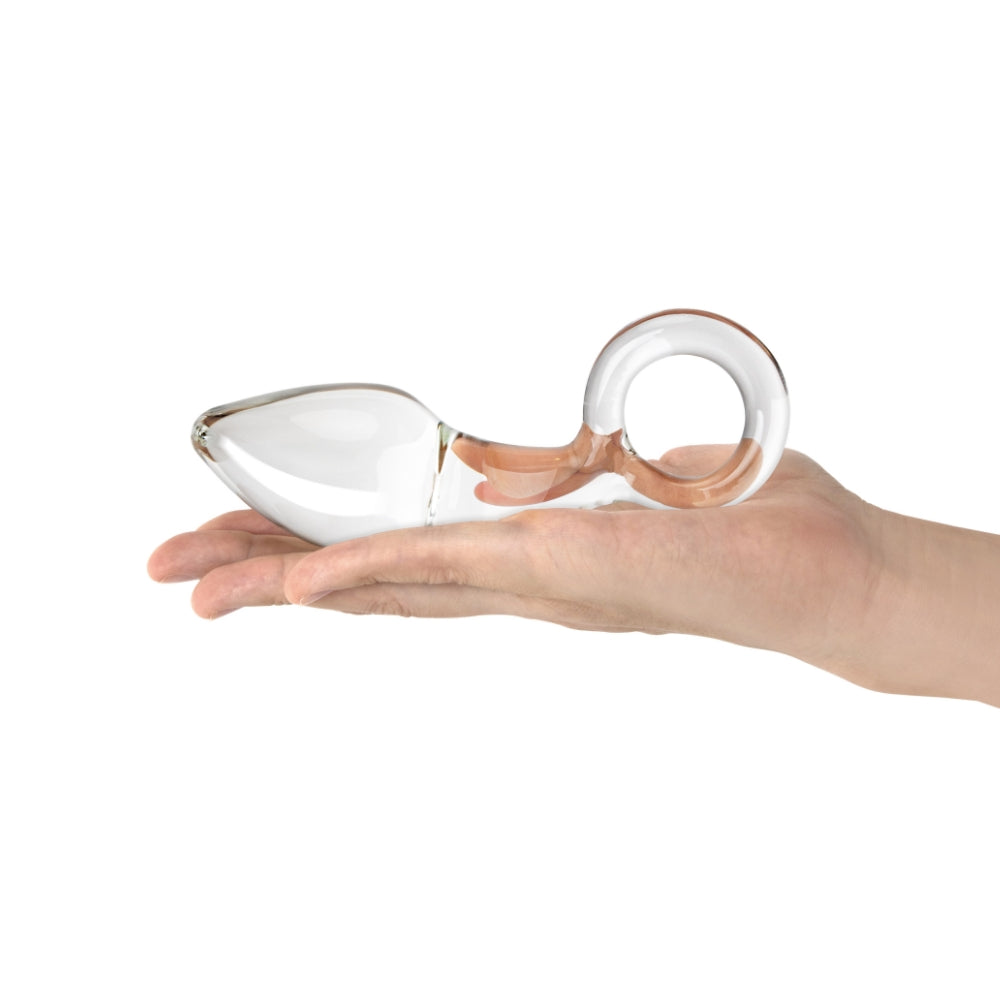 3.75" Curved Glass Butt Plug