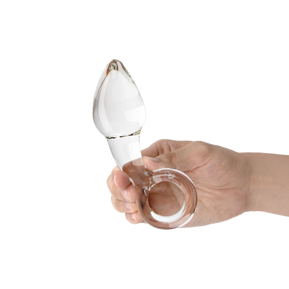3.75" Curved Glass Butt Plug