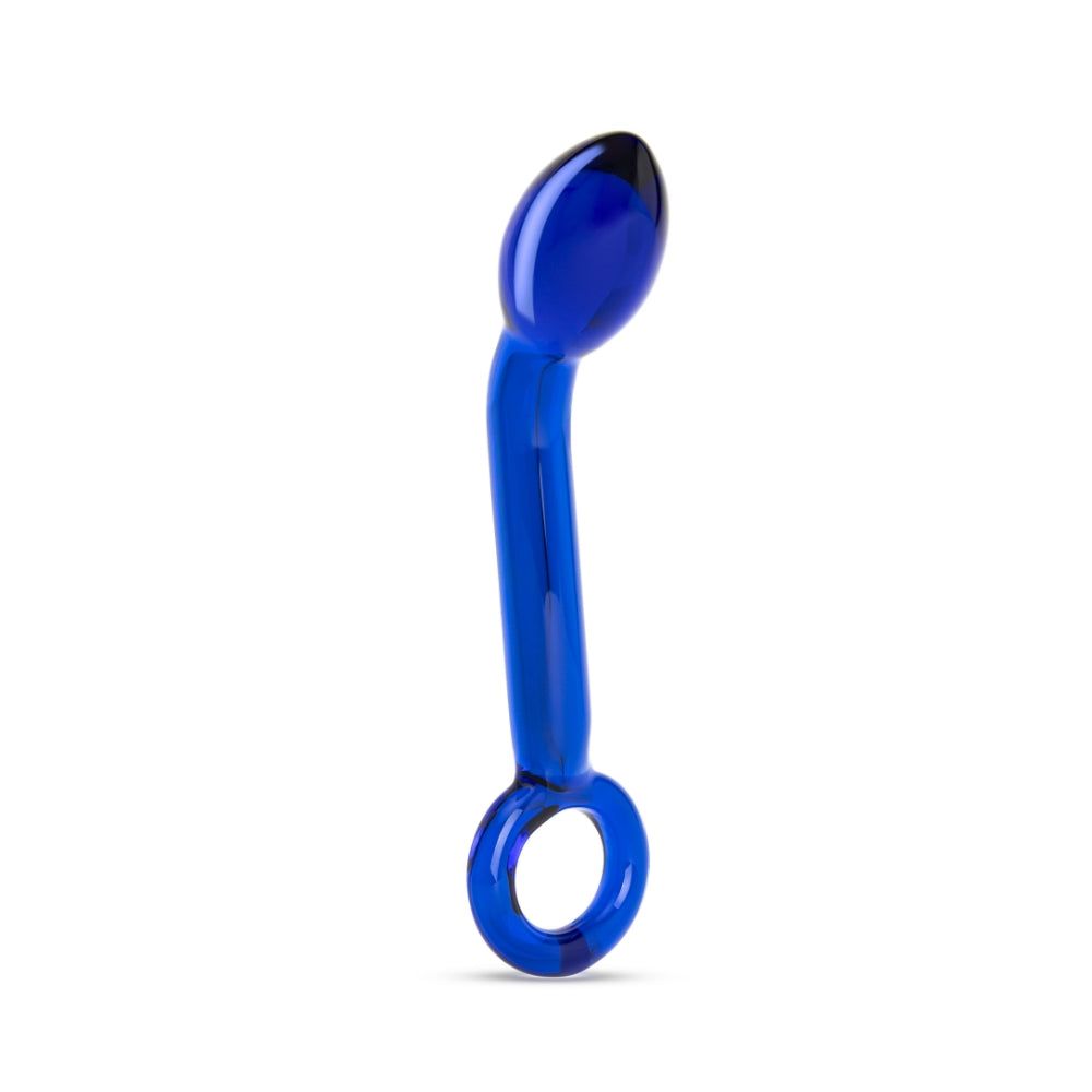 6" Blue Curved Anal Dildo