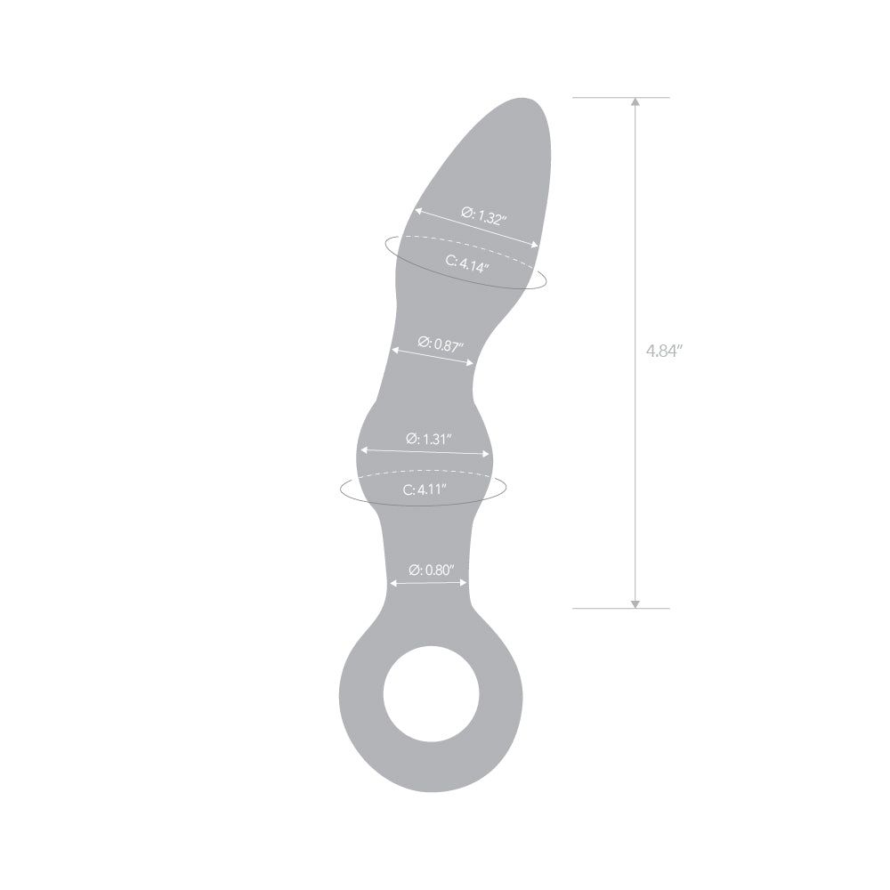 Curved Beaded Butt Plug