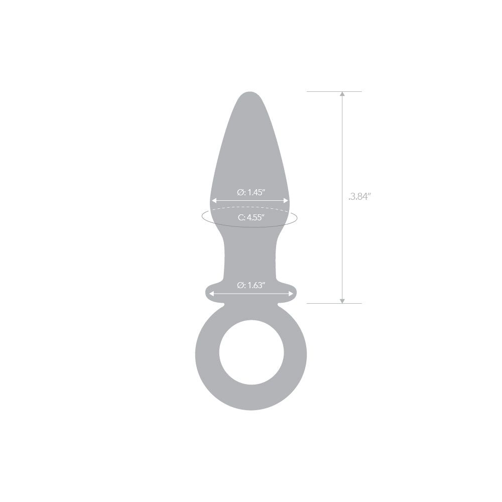 Ocean Blue Butt Plug with Ring