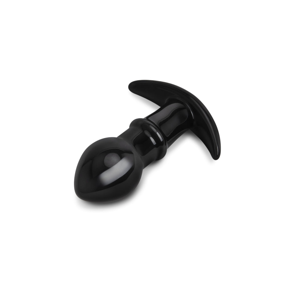 3.6" Black Glass Butt Plug