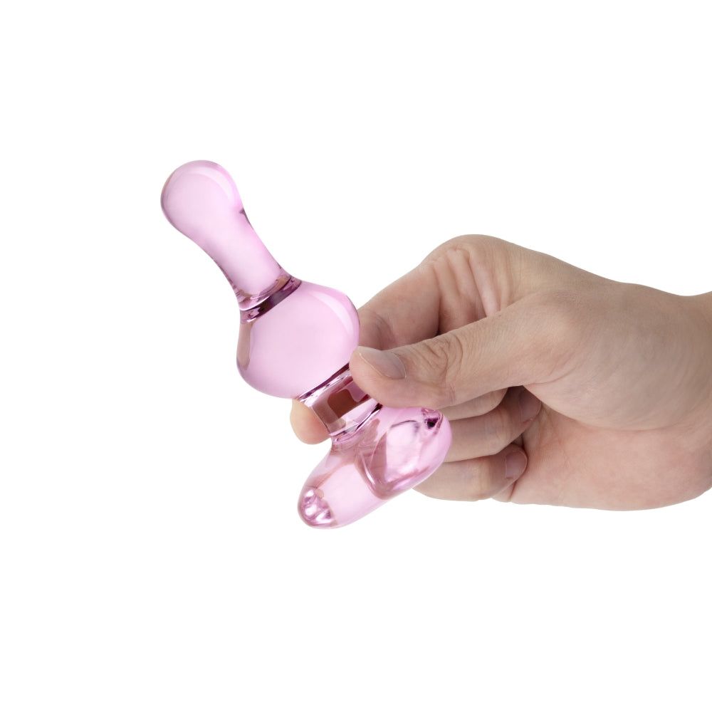 Beaded Pink Heart Butt Plug