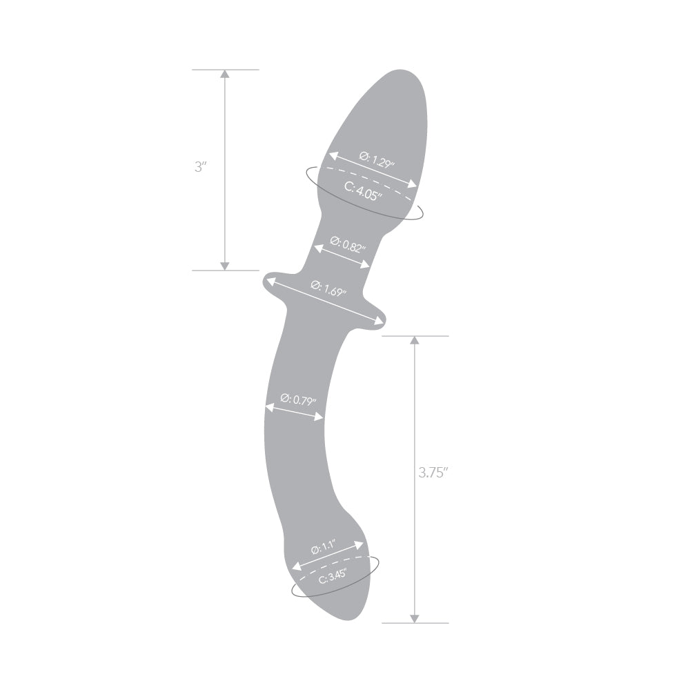 6.75" Blue Glass Anal Dildo