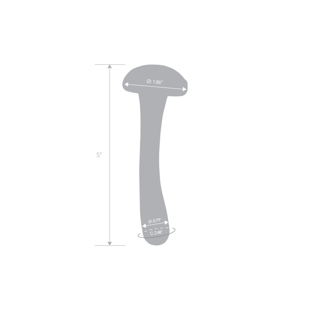 5.25" Mushroom Glass Dildo