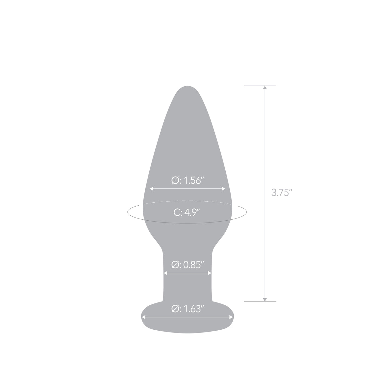 4.25" Clearly Pleasure Glass Butt Plug