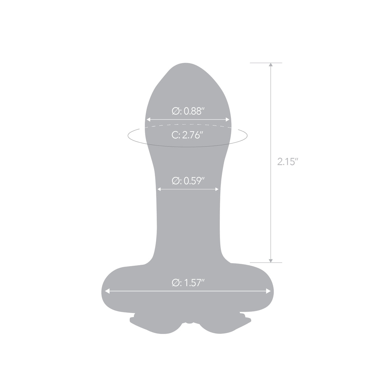 2.75" Monarch Glass Butt Plug