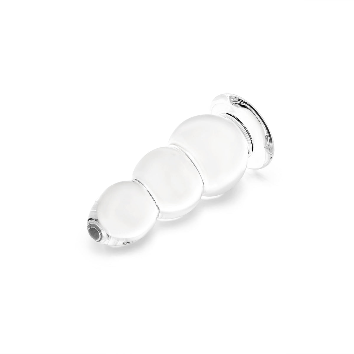 4.25" Triple Glide Beaded Glass Butt Plug