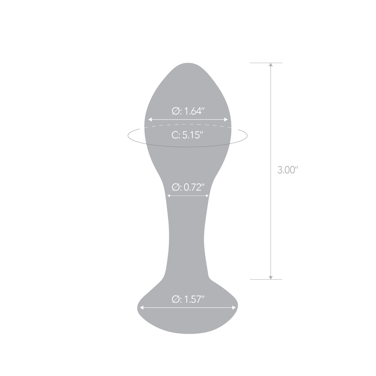 4" Heiress Glass Butt Plug