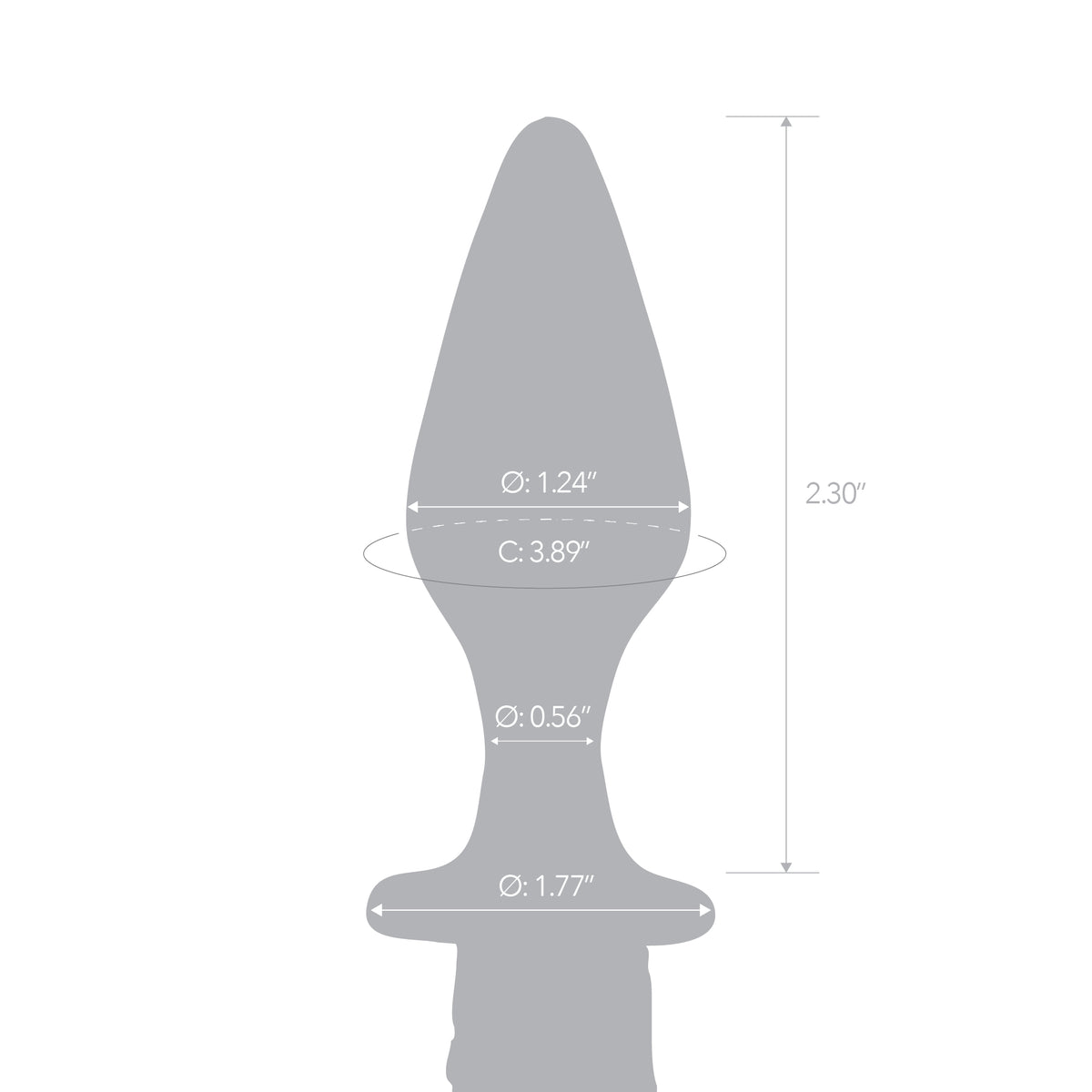 4.25" Twilight Web Glass Butt Plug