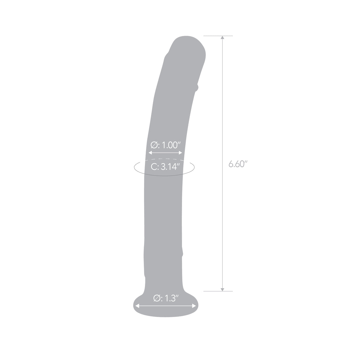 7" Spiral Sensation Rippled Glass Dildo