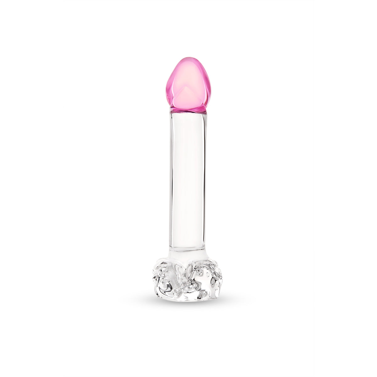 6" Rosy Tip Glass Dildo