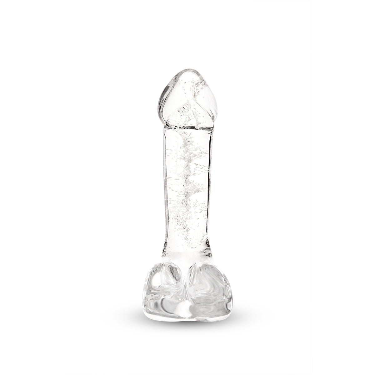 5.75" Glow Swirl Glass Dilldo