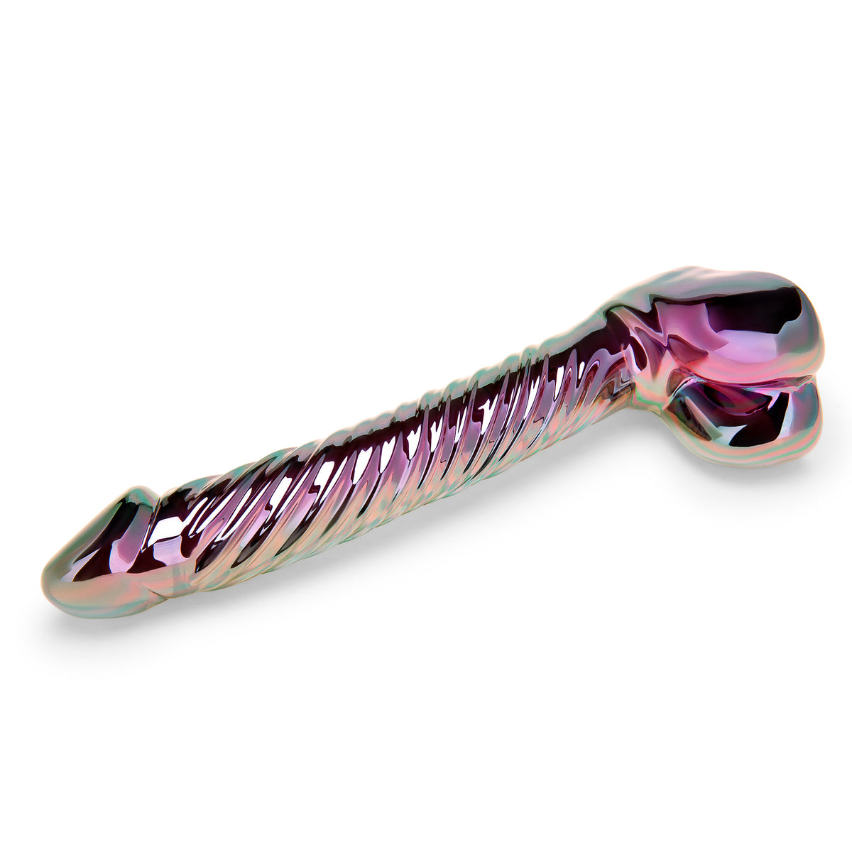 7.75" Ribbed Radiance Glass Dildo