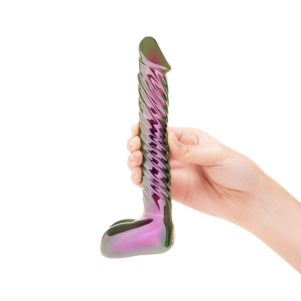 7.75" Ribbed Radiance Glass Dildo