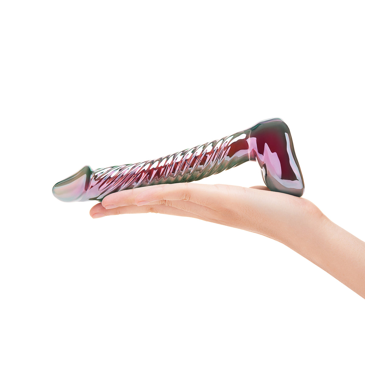 7.75" Ribbed Radiance Glass Dildo