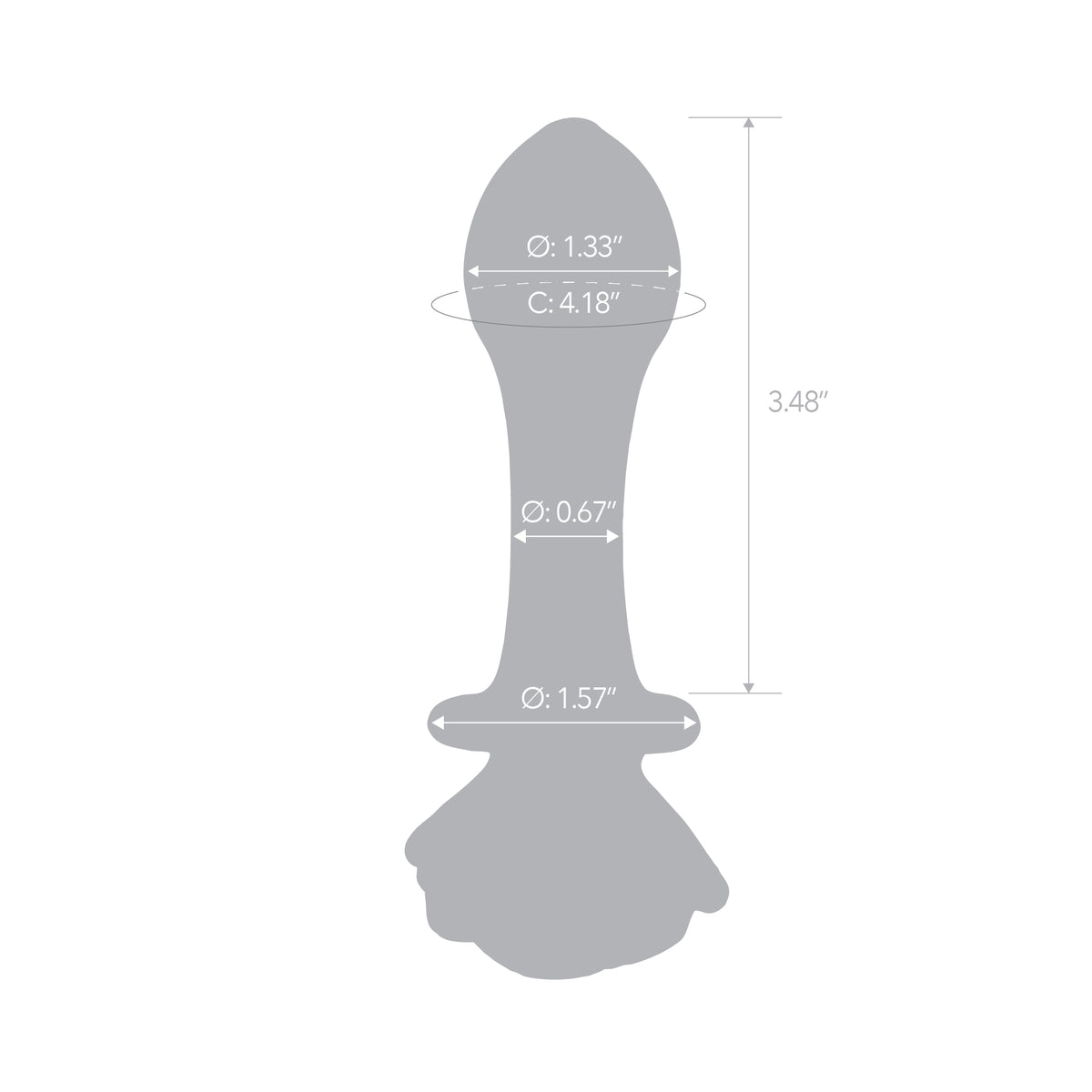 5.25" Golden Garden Glass Butt Plug