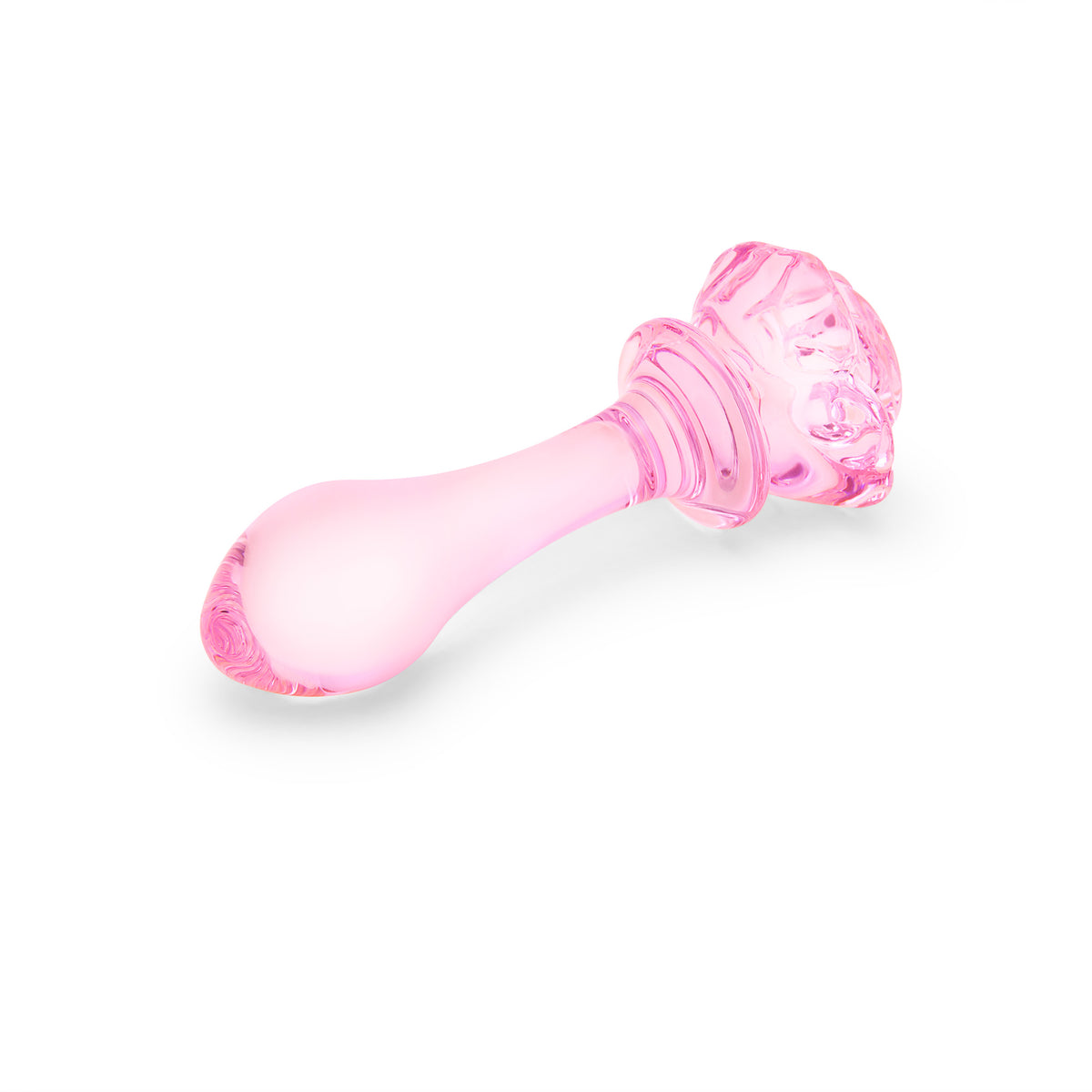 5.25" Peony Pop Glass Butt Plug