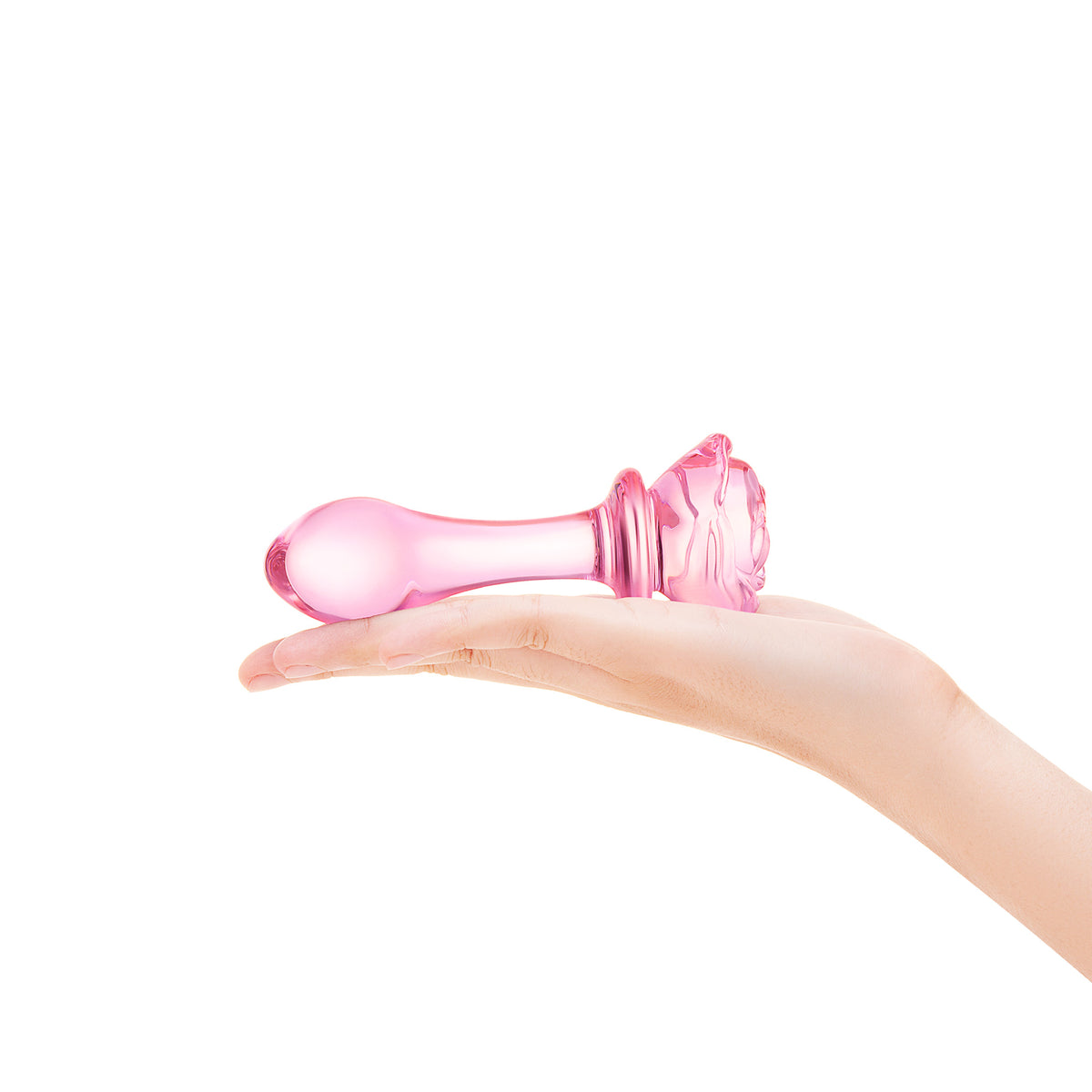 5.25" Peony Pop Glass Butt Plug