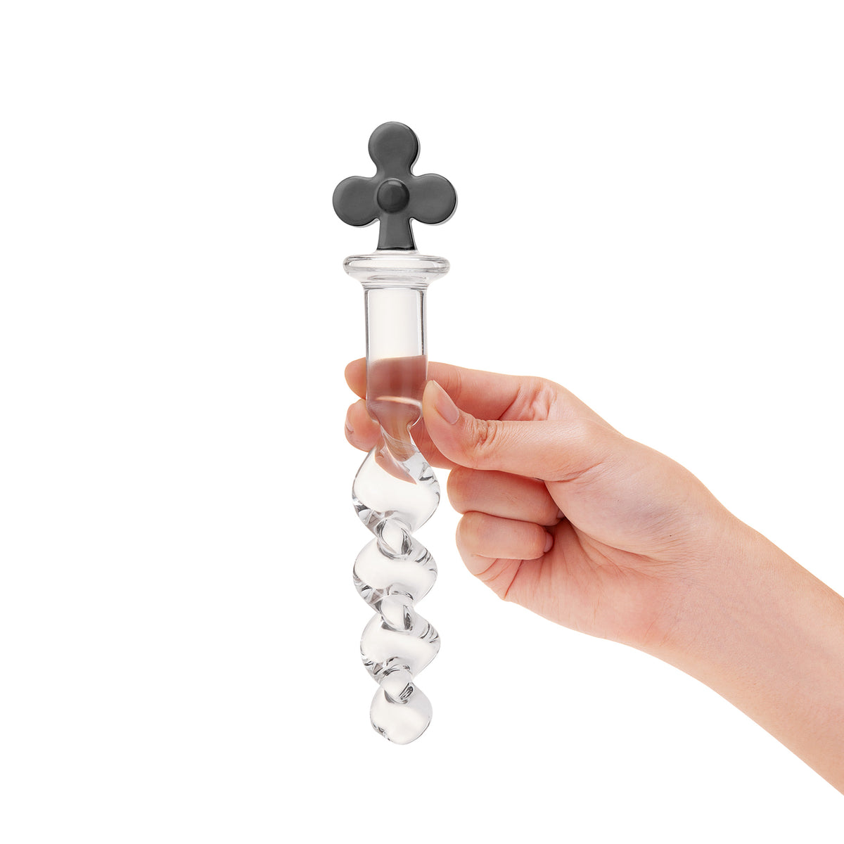 7.75" Clover Corkscrew Glass Butt Plug