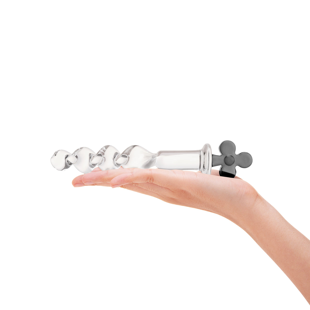 7.75" Clover Corkscrew Glass Butt Plug