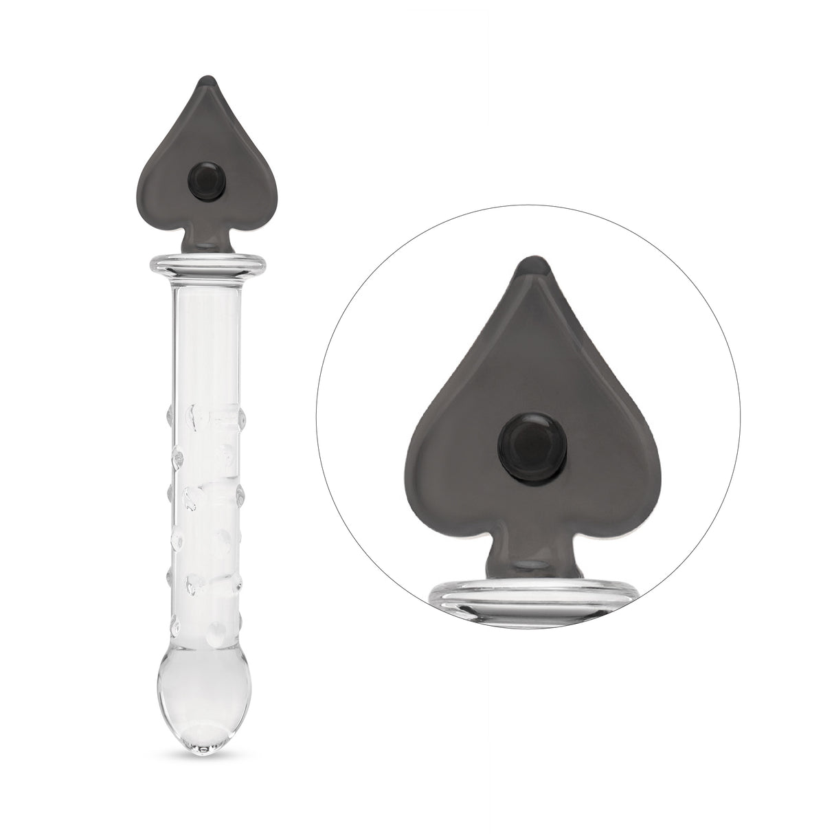 7.75" Nubby Spade Dildo
