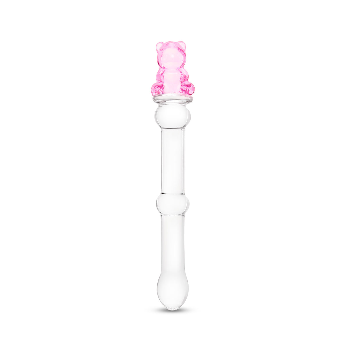 7.25" Beary Deep Beaded Glass Dildo