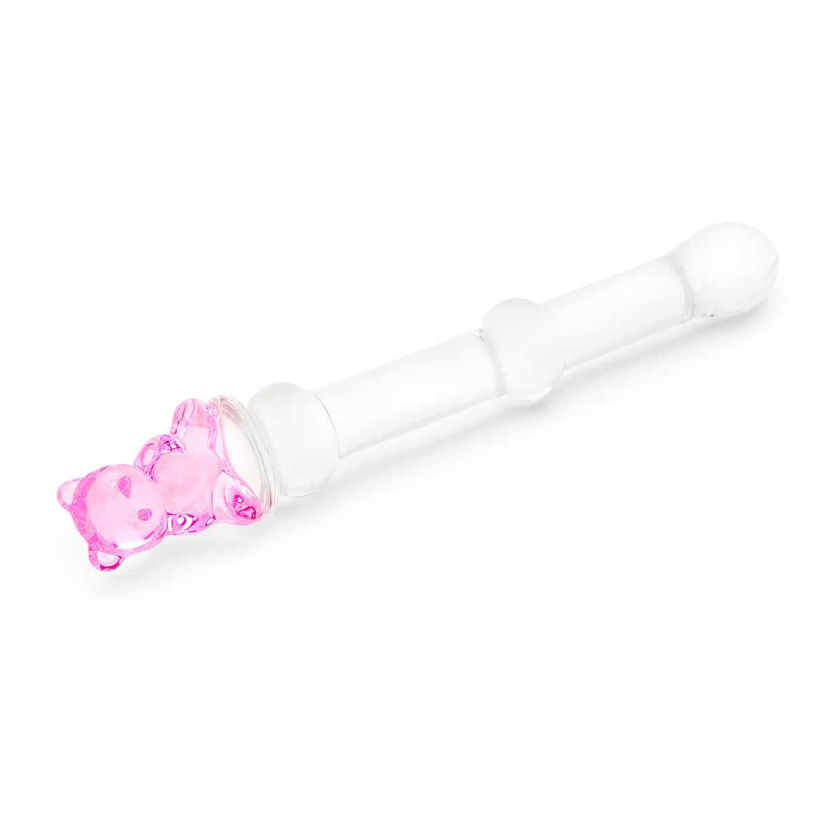 7.25" Beary Deep Beaded Glass Dildo