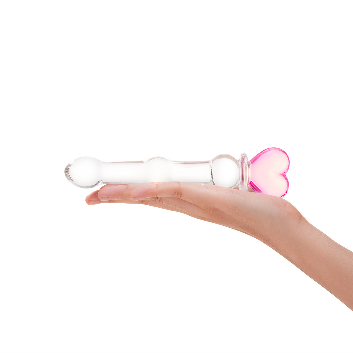 7.75" Cupid's Lust Beaded Glass Dildo