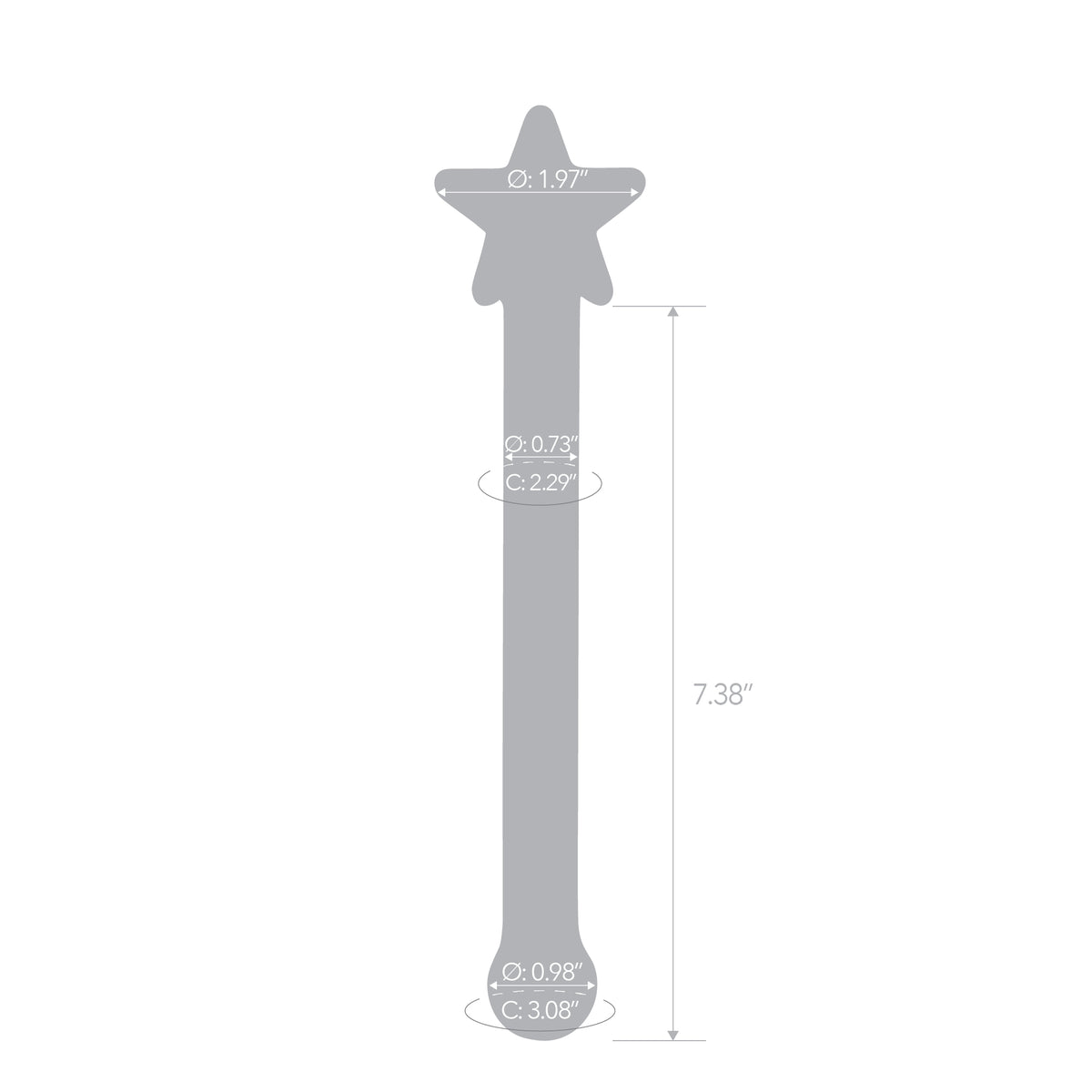 9.25" Cosmic Wand Glass Dildo