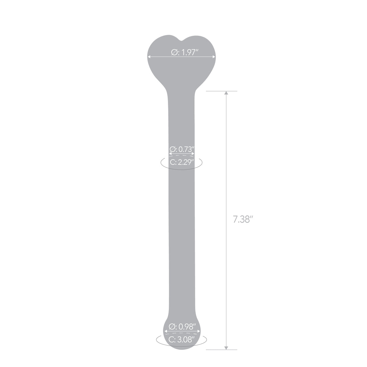 9.25" Lovebeam Wand Glass DIldo
