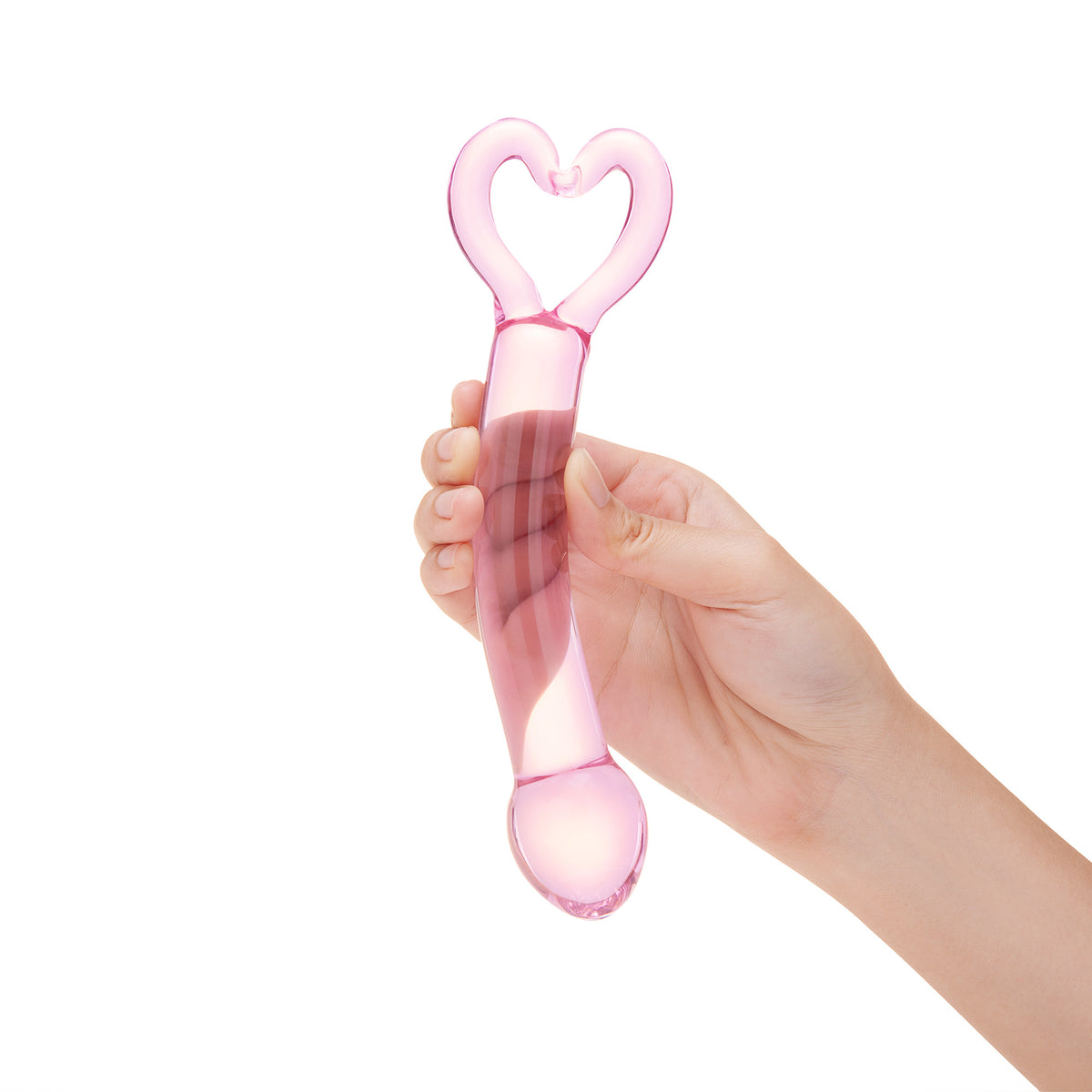 7.75" Cupid's Grip Curved Glass Dildo
