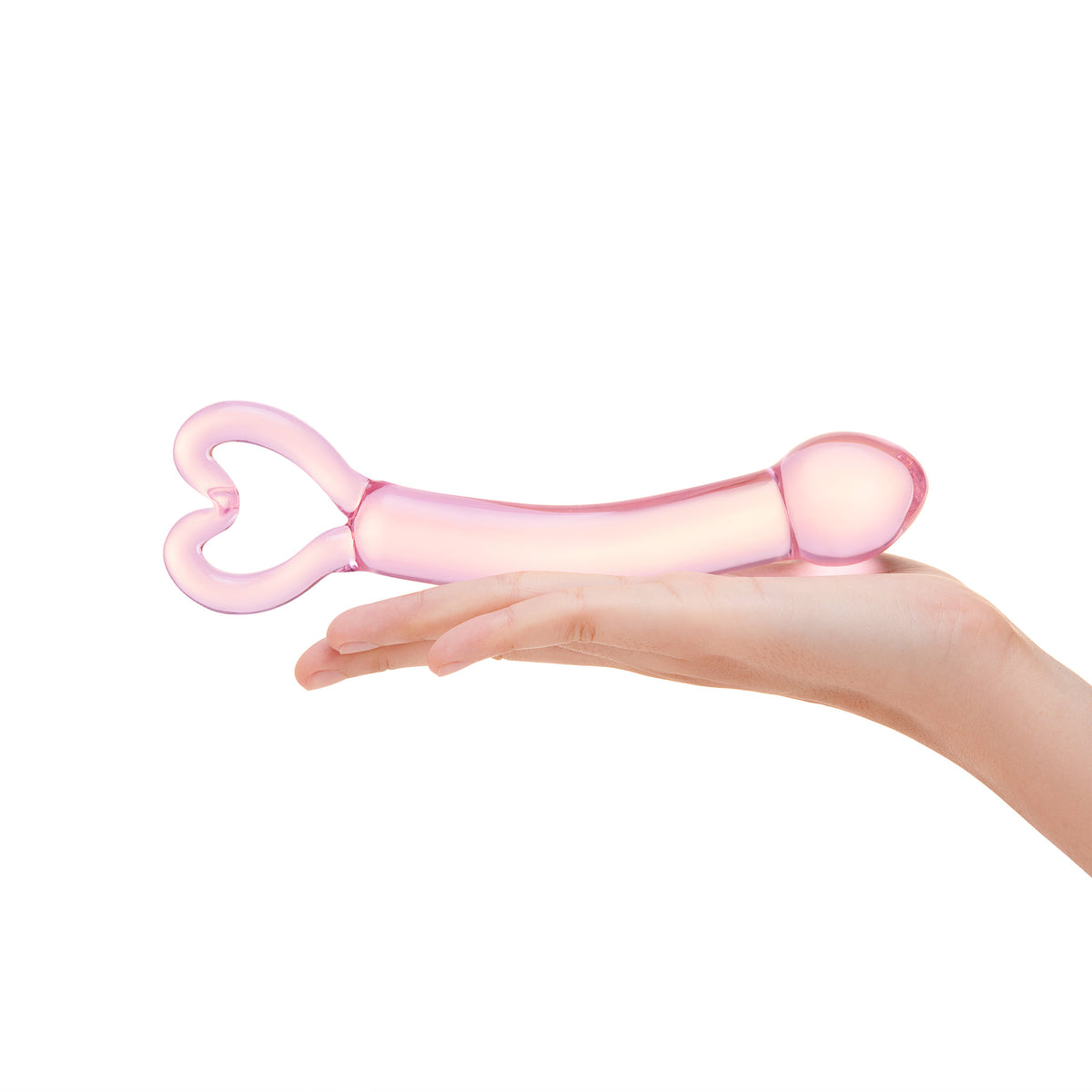 7.75" Cupid's Grip Curved Glass Dildo