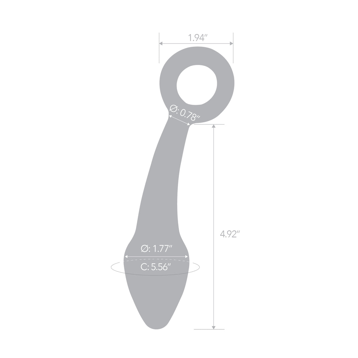 6.5" Slick Shadow Probe Glass Dildo