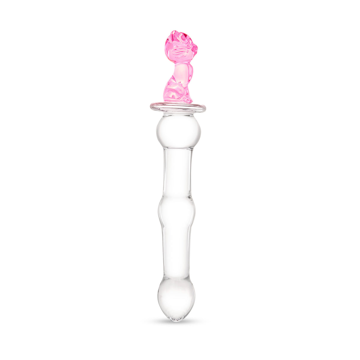 7.75" Call of the Wild Beaded Glass Dildo