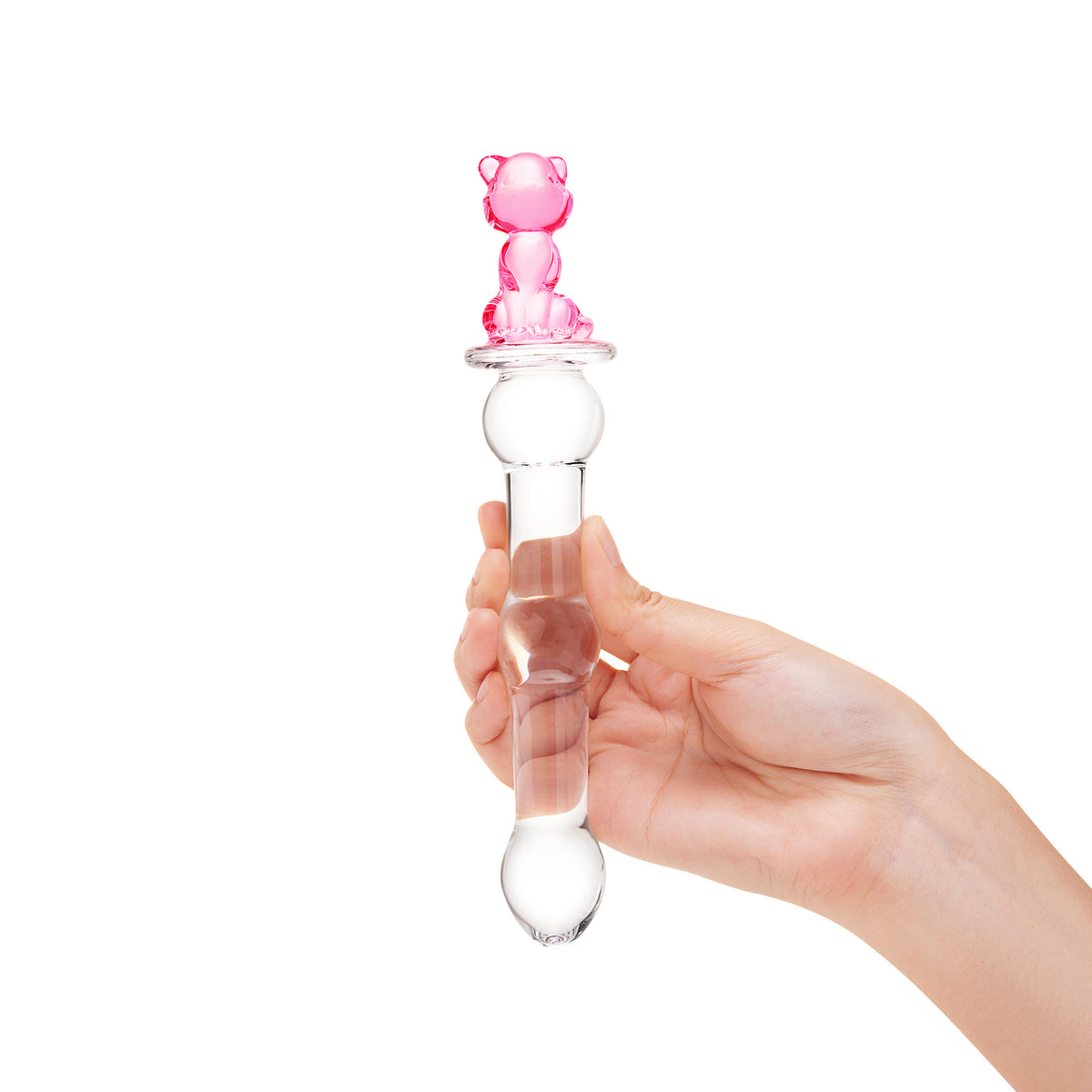 7.75" Call of the Wild Beaded Glass Dildo