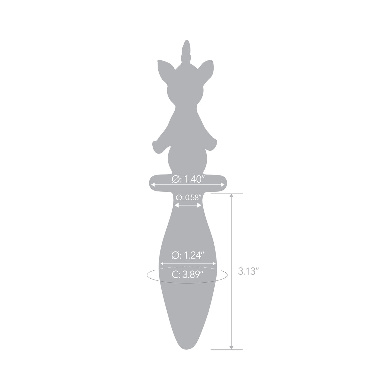 6" Pony Up Probe Glass Butt Plug