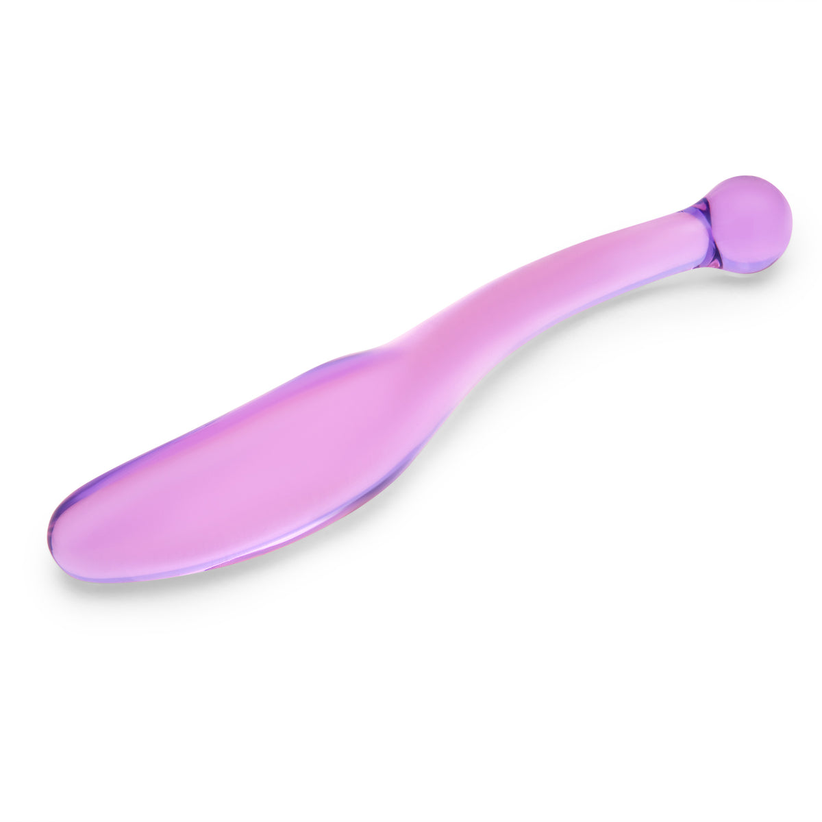 8.75" Lavender Lover Curved Glass Dildo