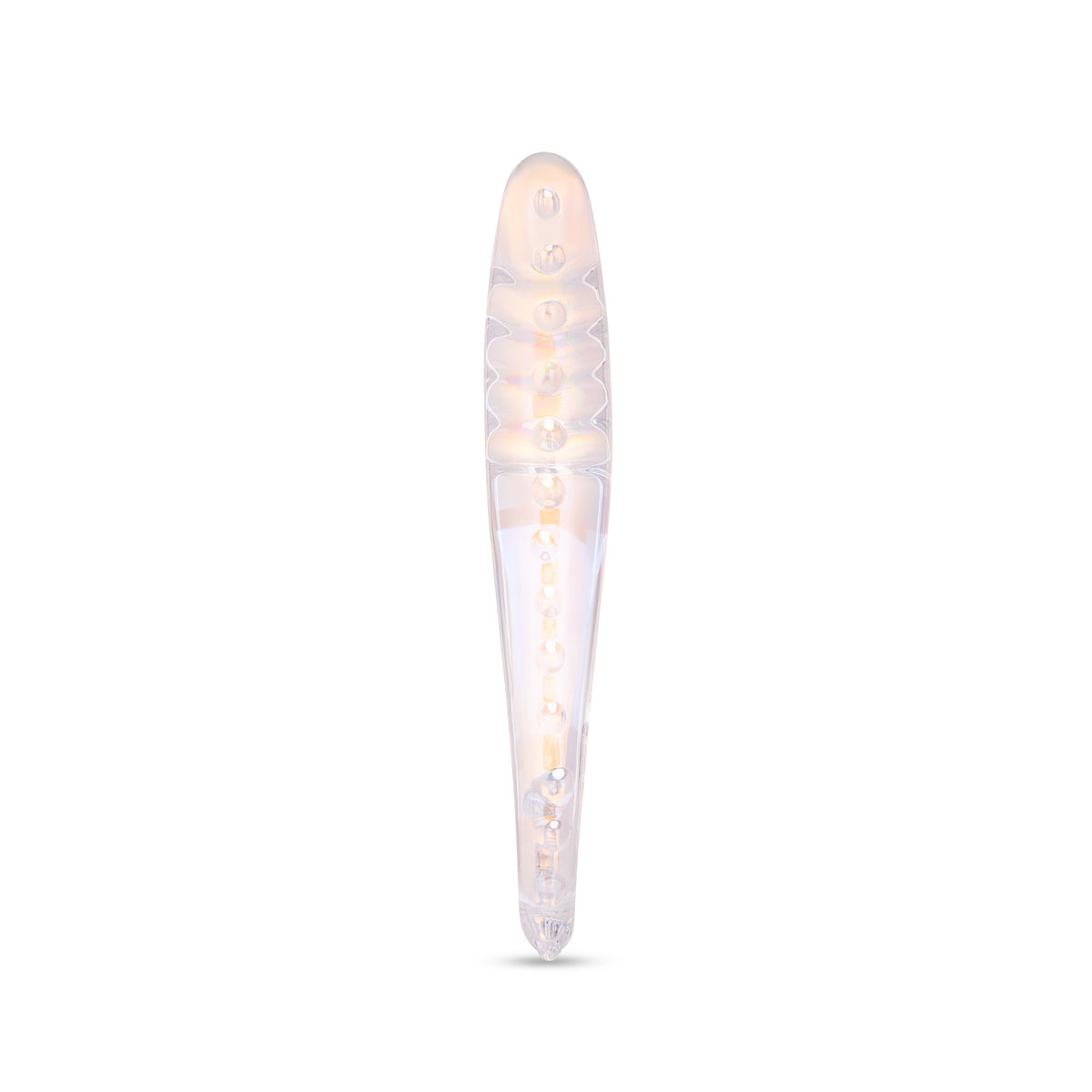 6.5" Pearlescence Nubbed Glass Dildo
