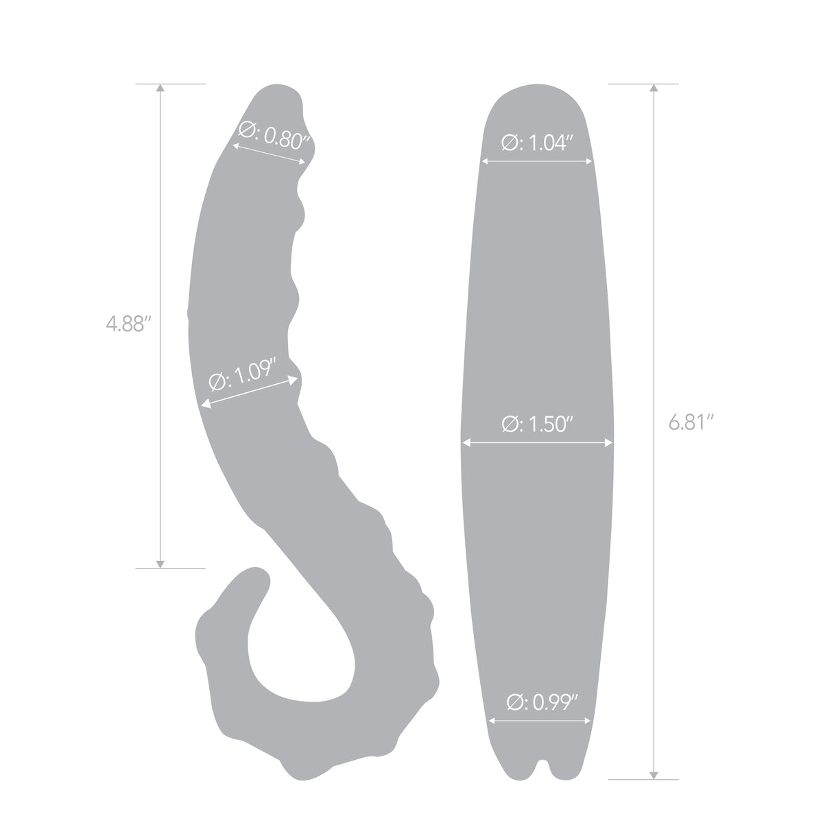 6.75" Opal Spiral Nubbed Glass Dildo