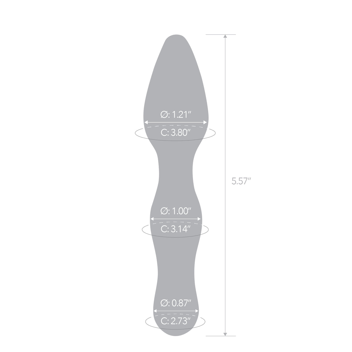 5.5" Moonbeam Glass Dildo
