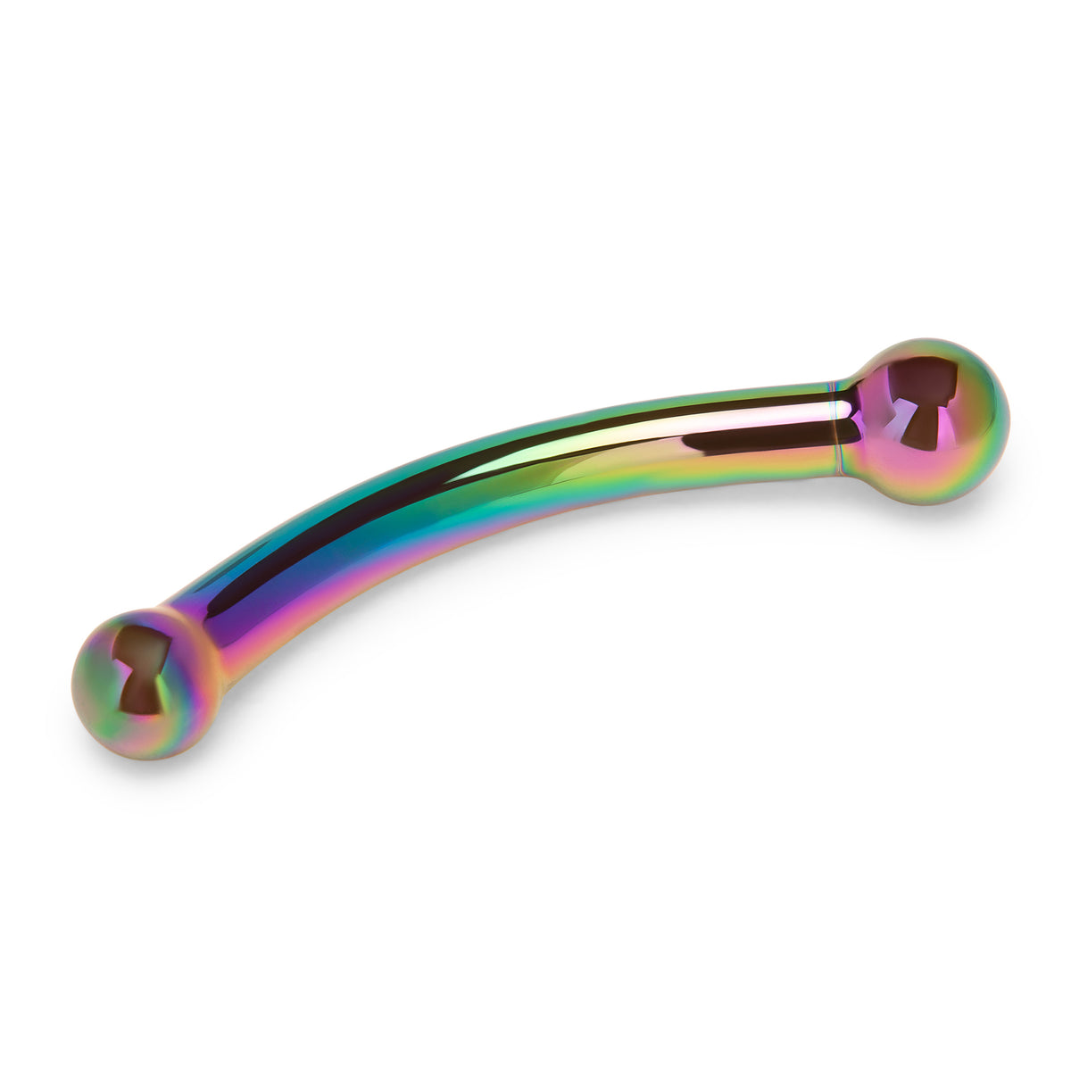 7.75" Golden Arc Curved Glass Dildo
