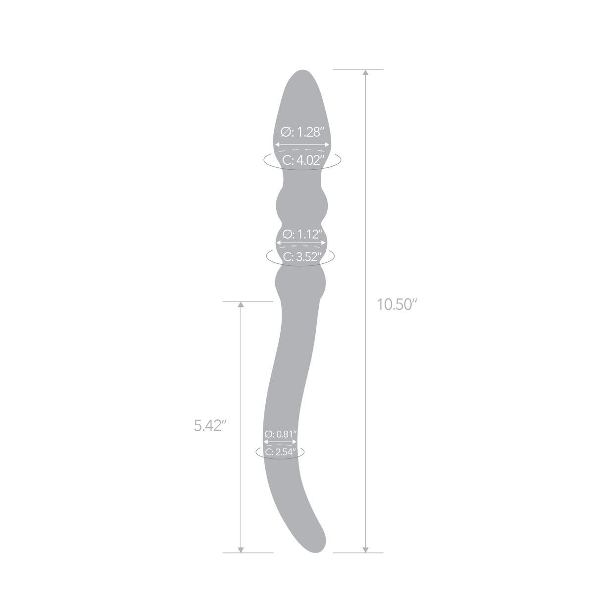 10.75" Blue Mirage Beaded Glass Dildo