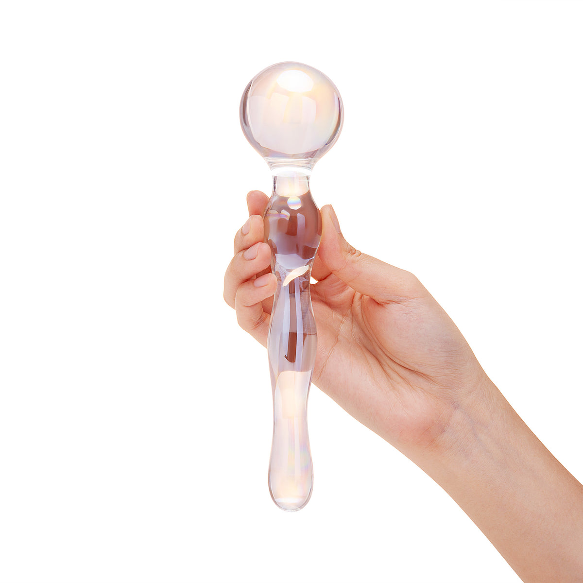 8.25" Fairy Drip Beaded Glass Dildo