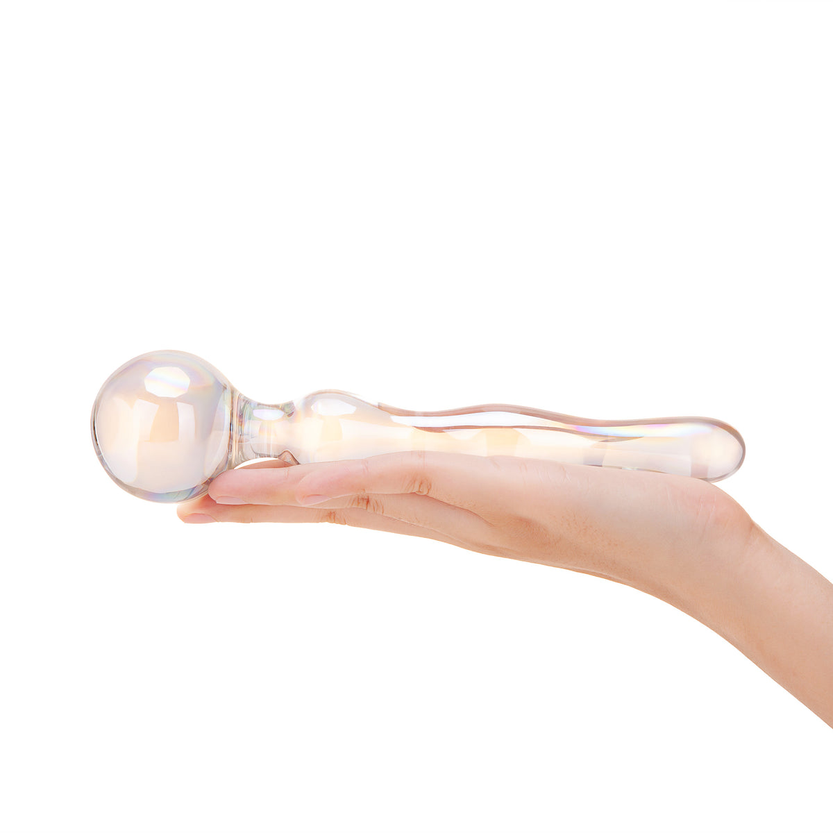 8.25" Fairy Drip Beaded Glass Dildo