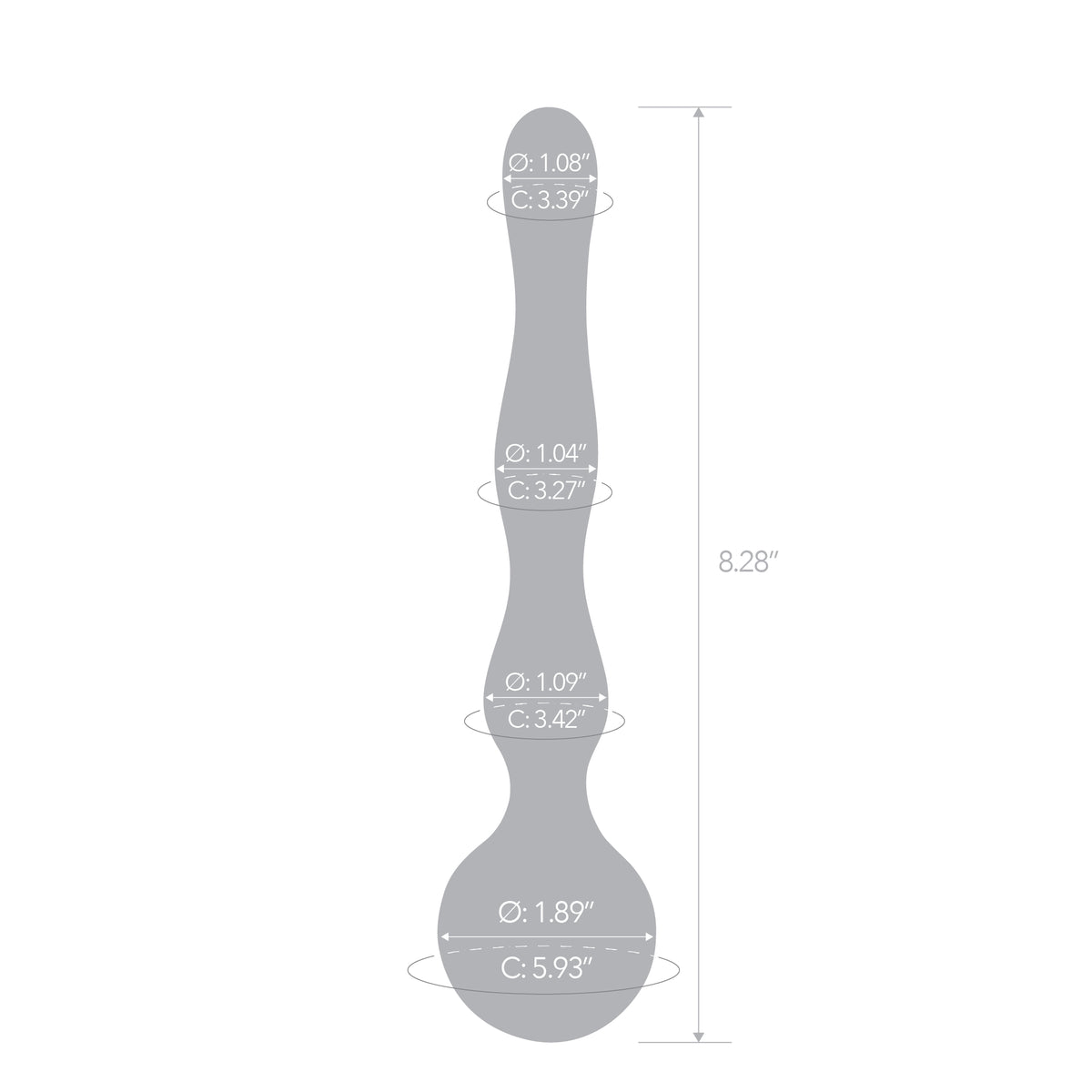 8.25" Fairy Drip Beaded Glass Dildo