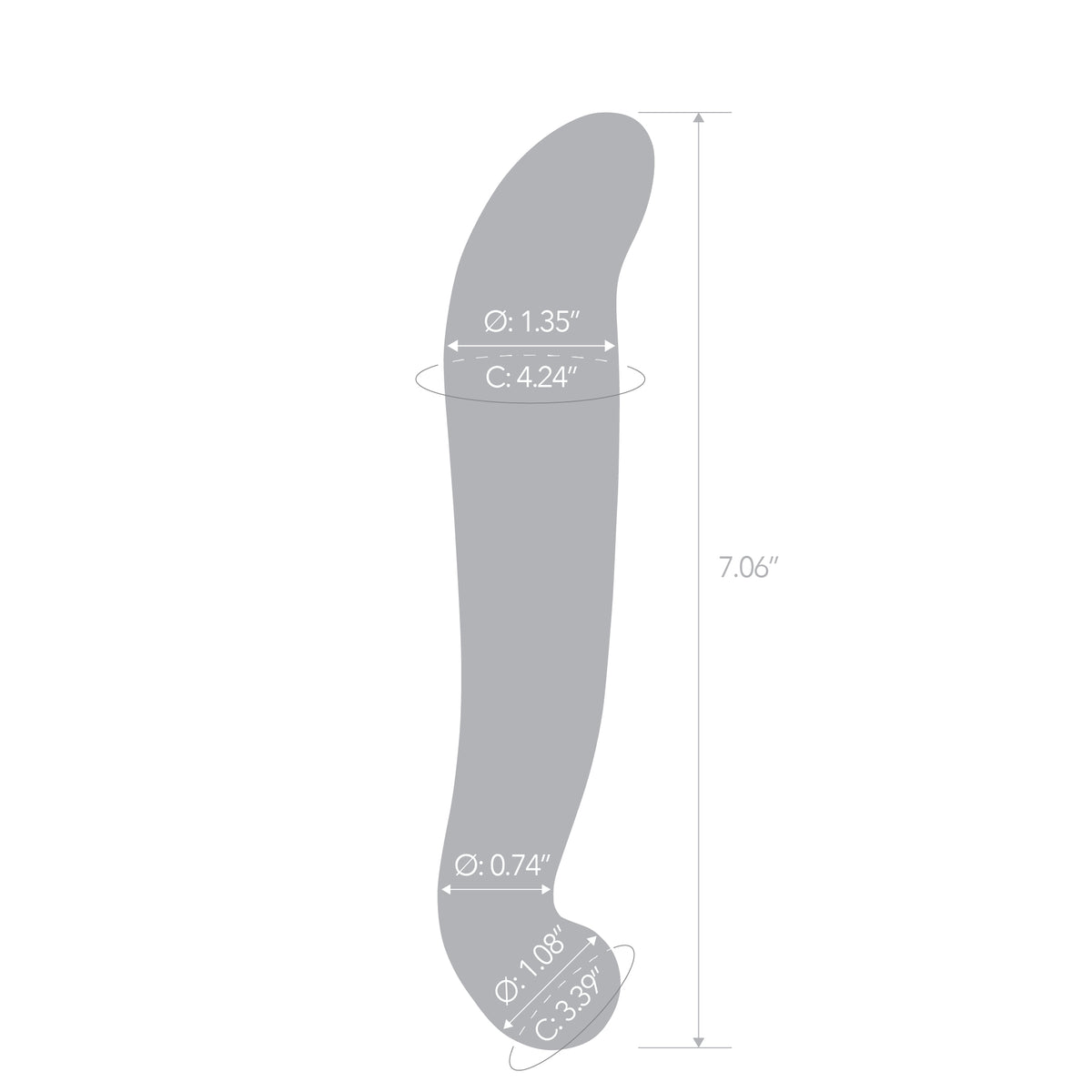 7" Aqua Maze Curved Glass Dildo